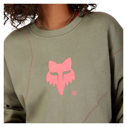 Sweat Fox Elevated Future Oversized Crew Vert Femme