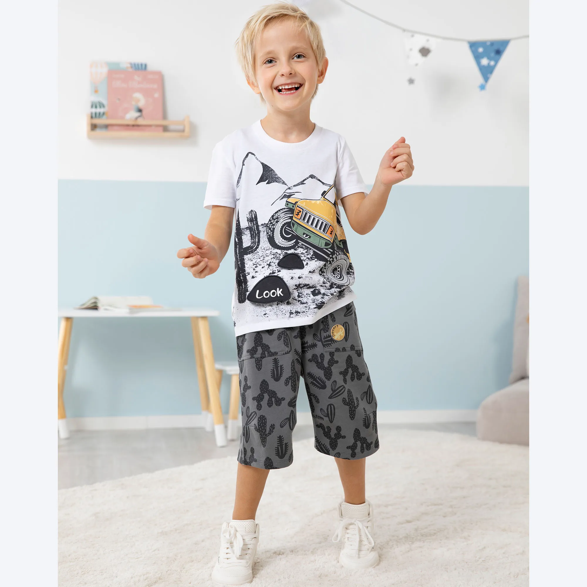 Jungen-Bermudas mit Kaktus-Muster
