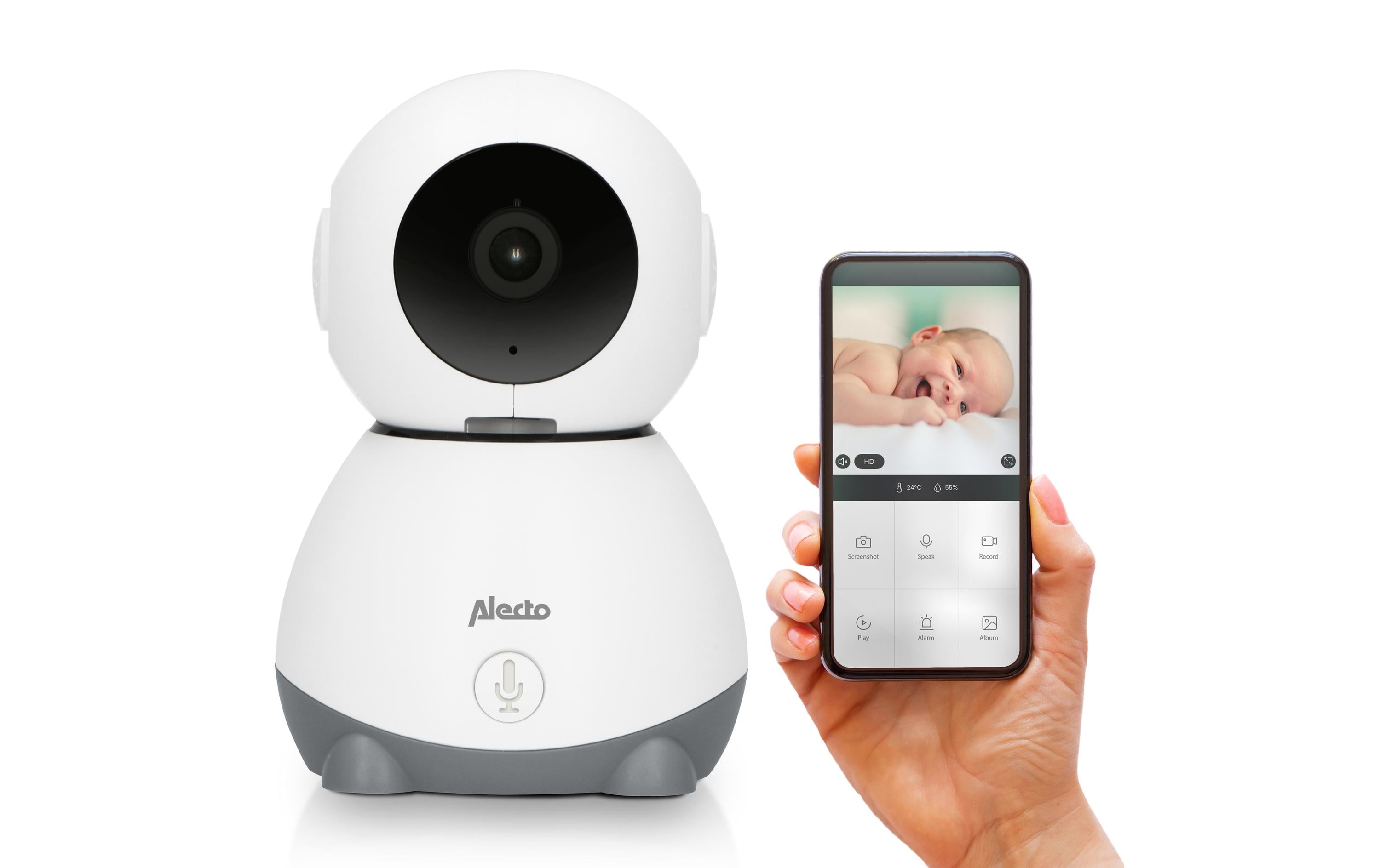 Video-Babyphone Smartbaby 10 Weiss/GrauWLAN-Babyphone mit Kamera