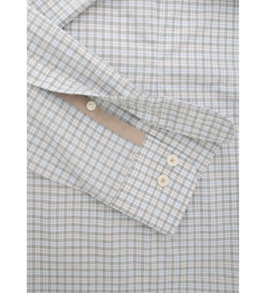Camisa Hackett Verde Mesclado Popeline