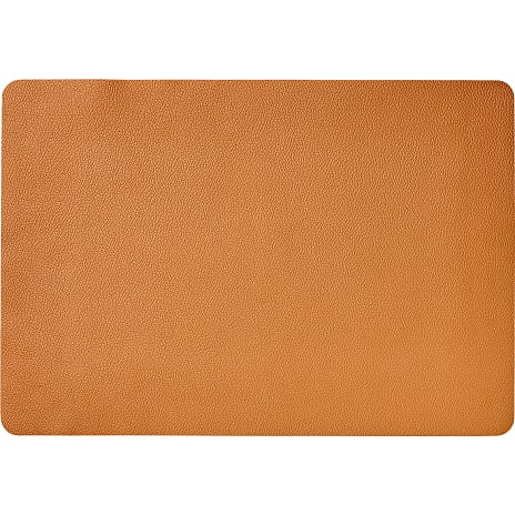 Dækkeserviet i læderlook - cognac