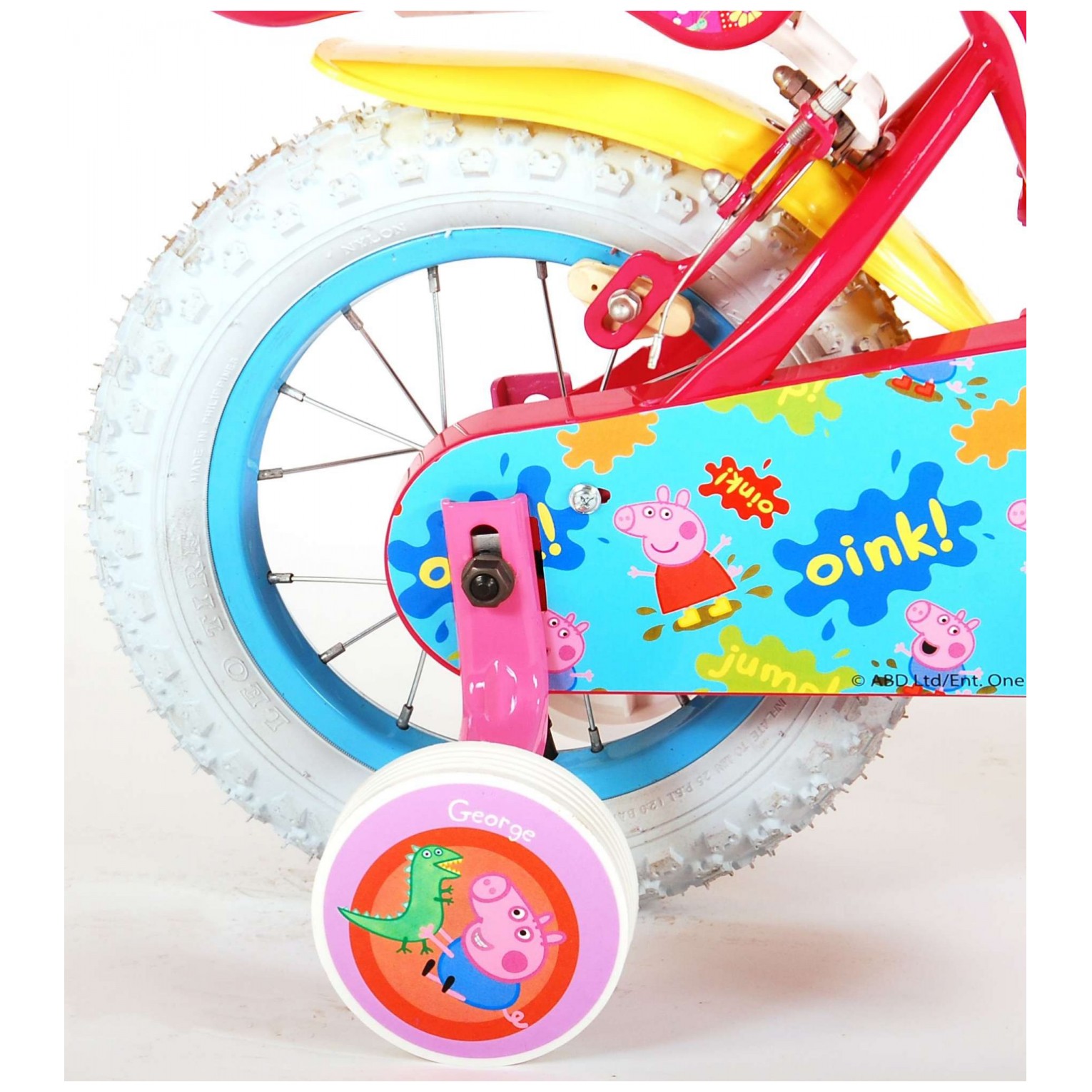 Peppa Pig Fiets - 12 inch - Roze - 2 Handremmen