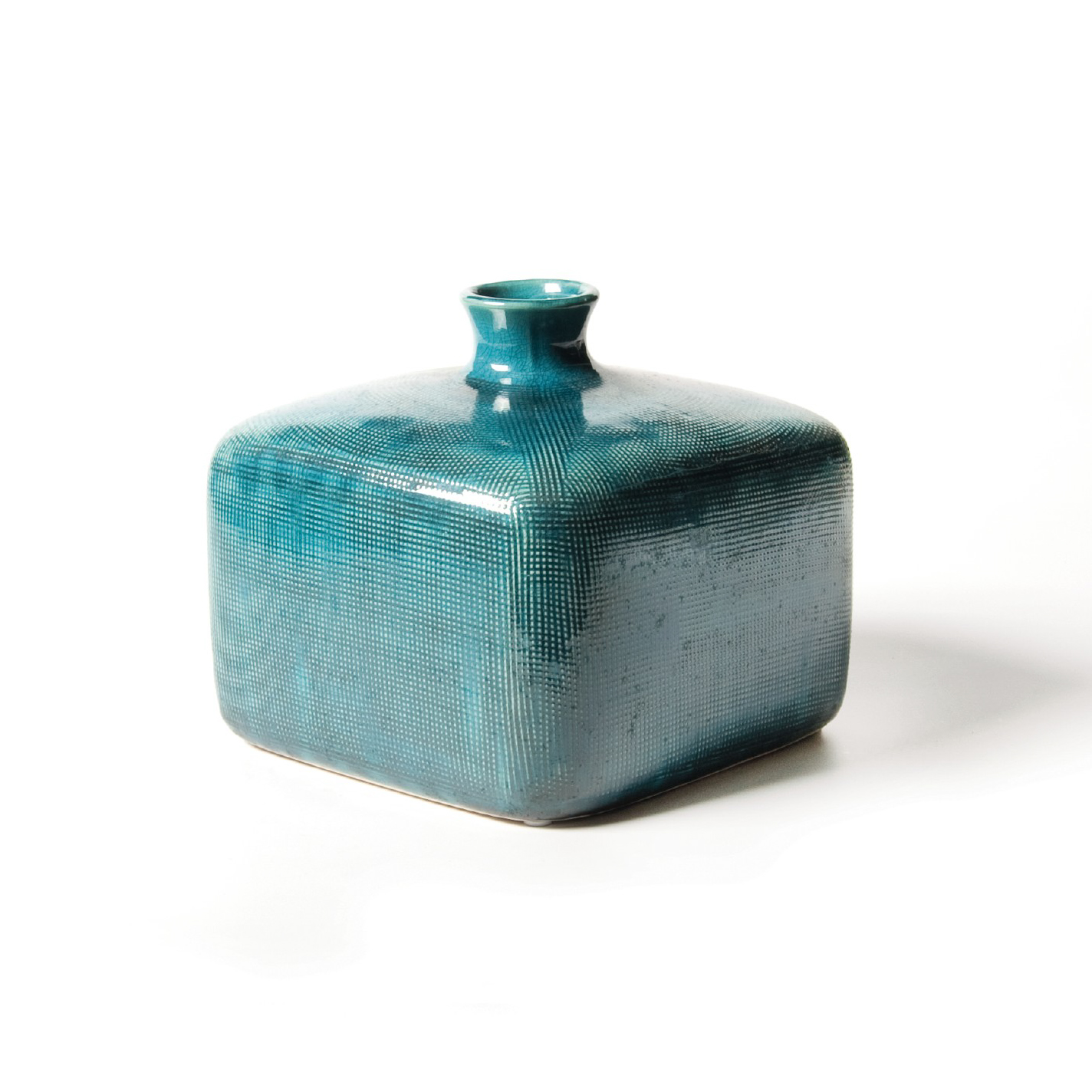 Vase 'Aquila', blau, Ø 20 cm, H 17,5 cm von fischer's lagerhaus