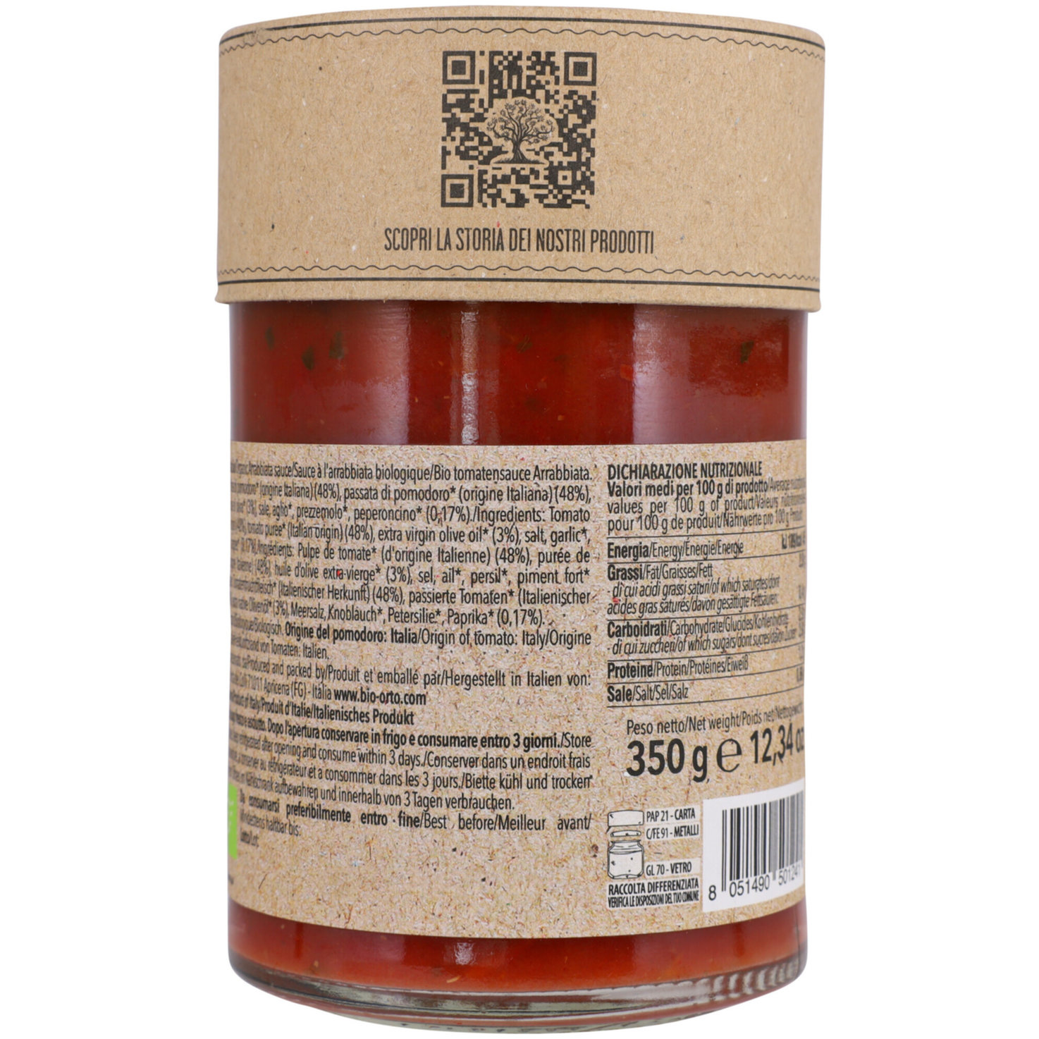 Bio Orto Sugo Arrabbiata