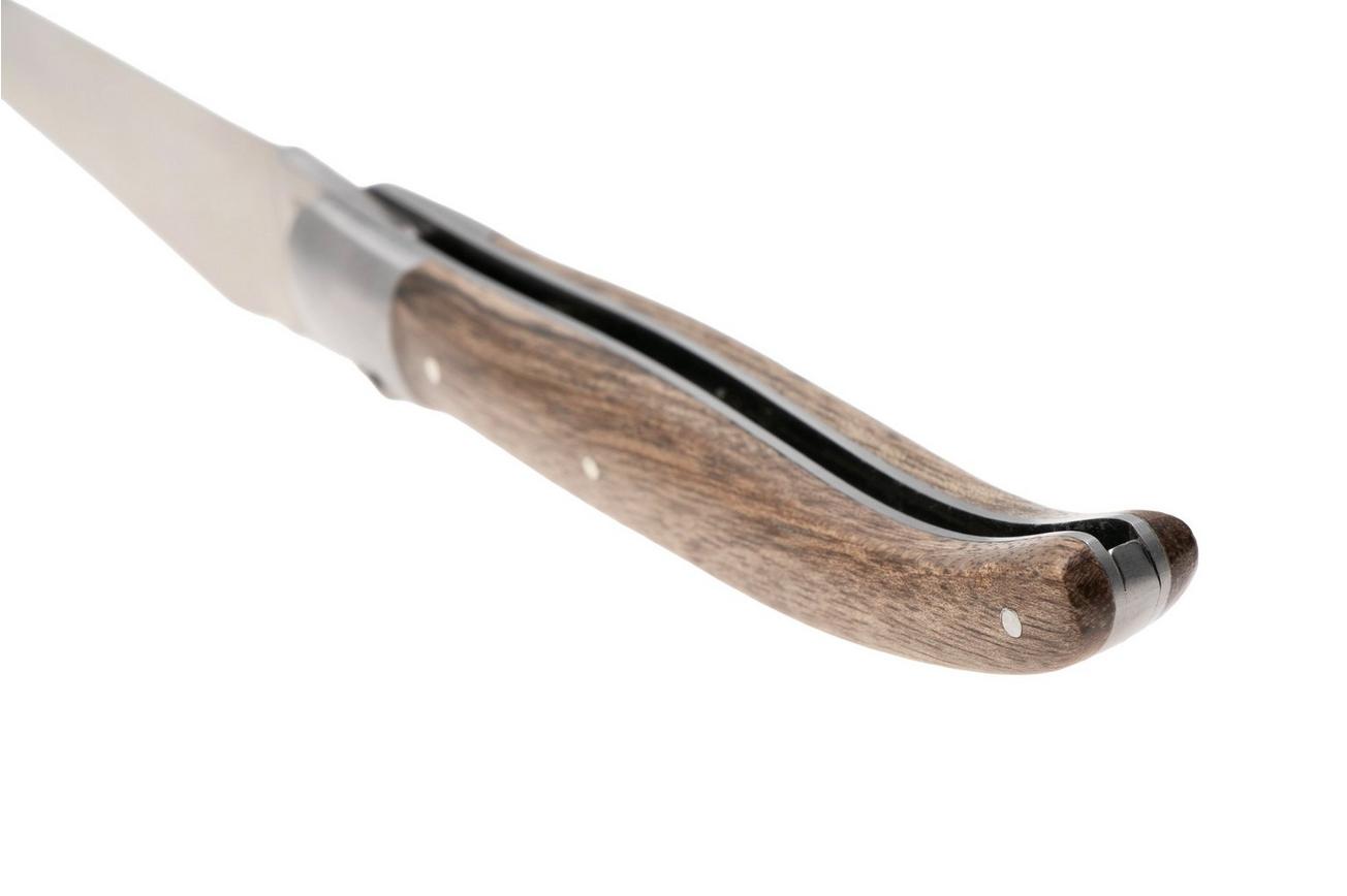 Laguiole en Aubrac Walnut, Matt Bolster, zakmes, 12 cm