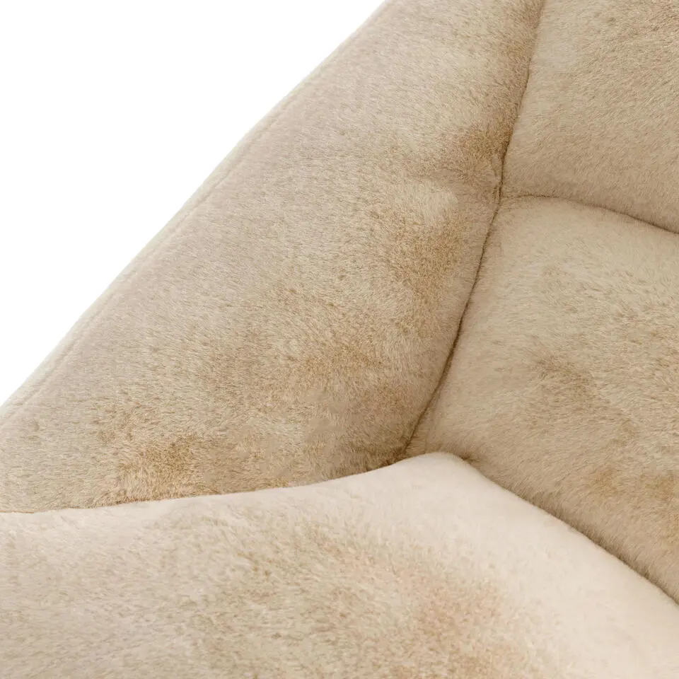 icon - Natalia XL Zitzak Fauteuil - Fluffy Pluche Imitatiebont - Crème