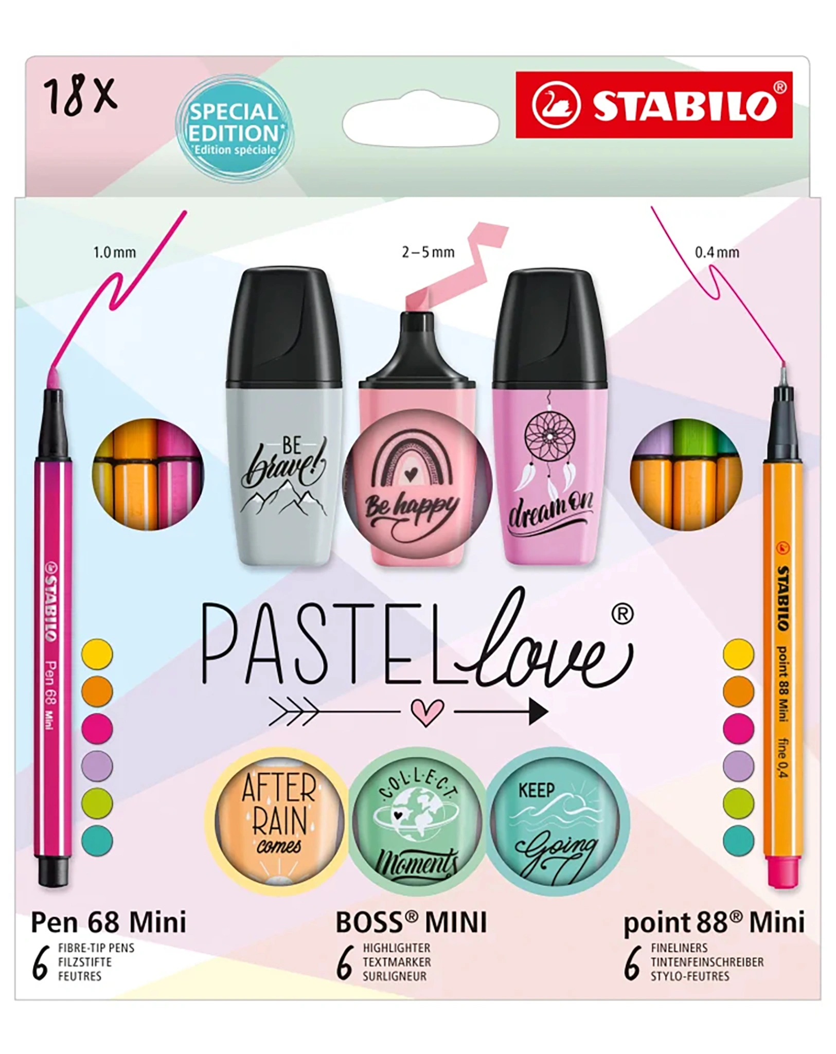 Stifte-Set STABILO® Pastellove Set 18er-Pack