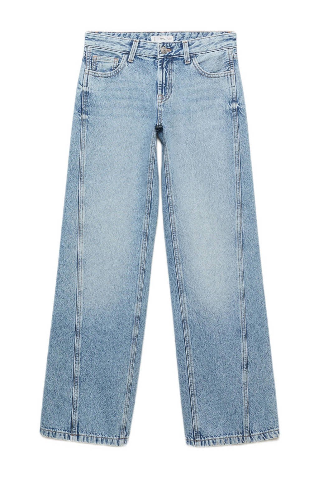 MANGO TEEN low waist wide leg jeans light blue denim