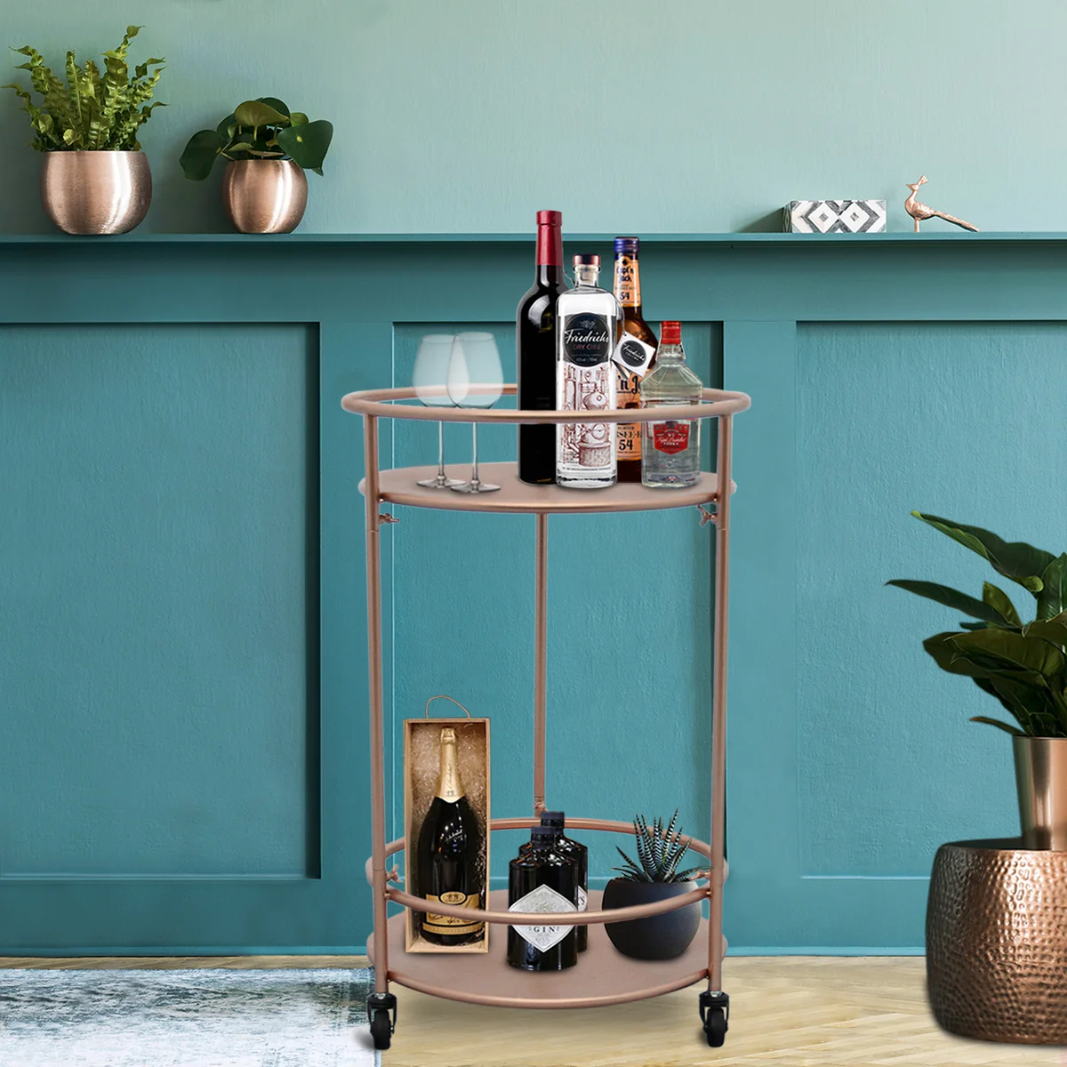 Chariot de Bar Cocktails Or Rose- Petit Monstershop
