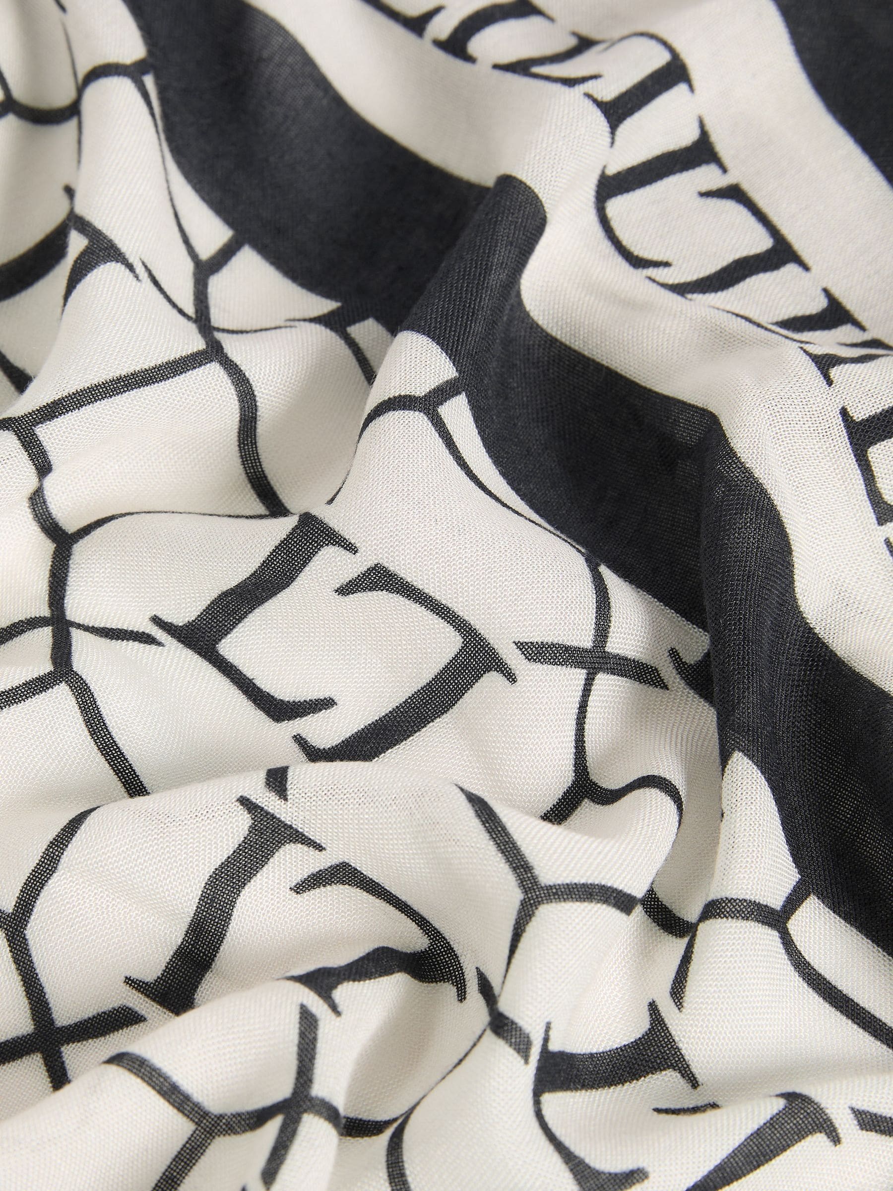 Zwart/wit logo - Lipsy dunne sjaal met print