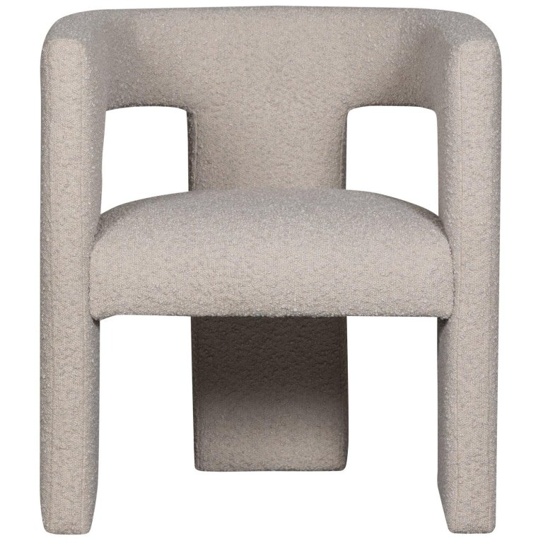 WOOOD Tiwa eetkamerstoel bouclé beige