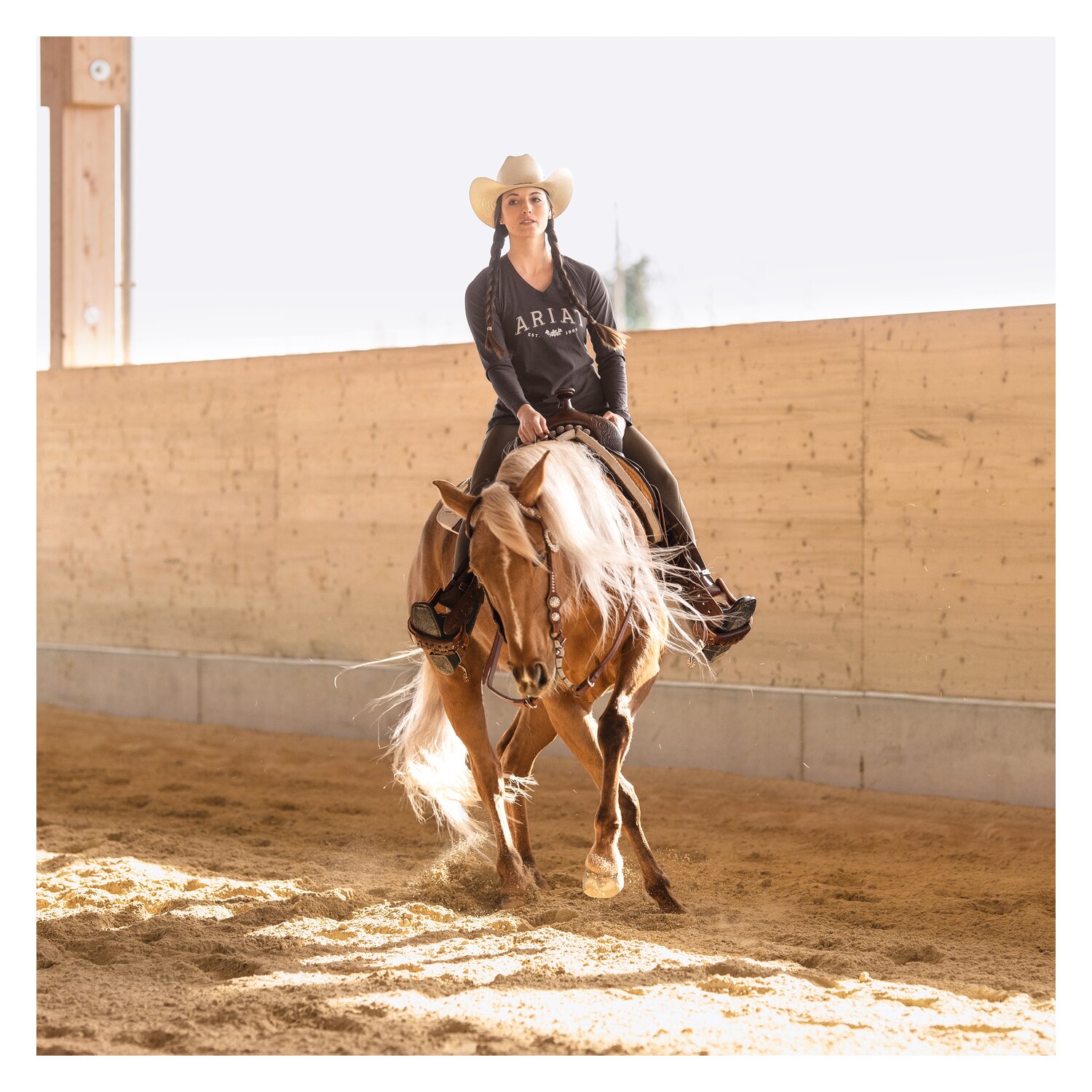 ARIAT Longshirt Flora Tee  - banyanbark