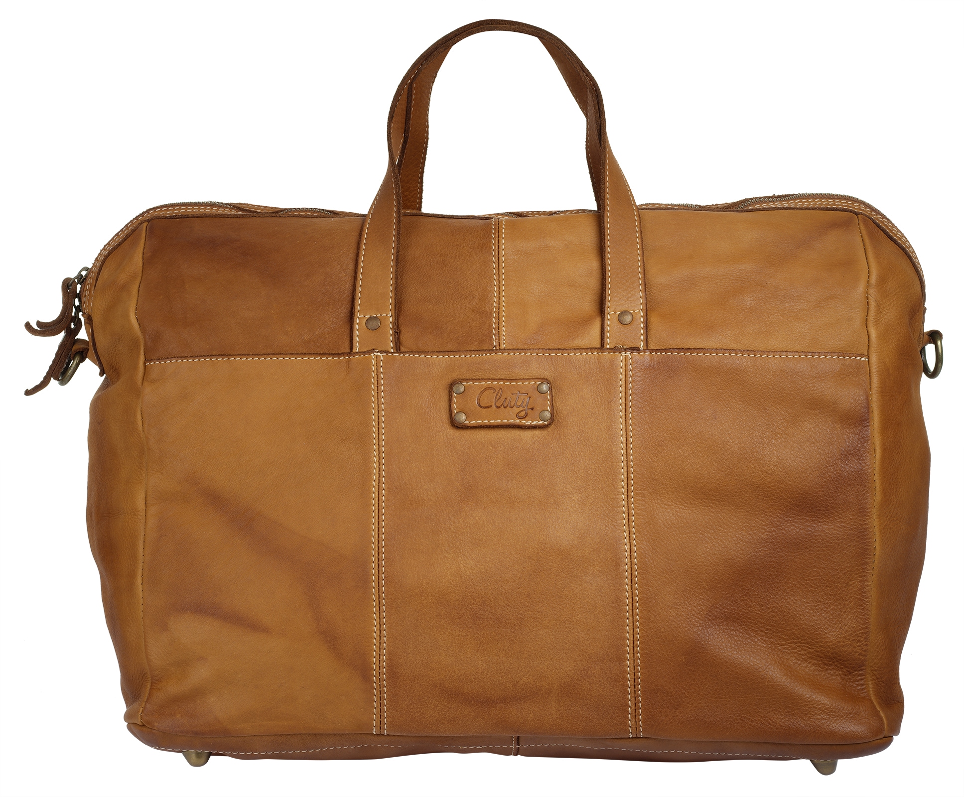 Cluty Reisetasche echt Leder, Made in Italy