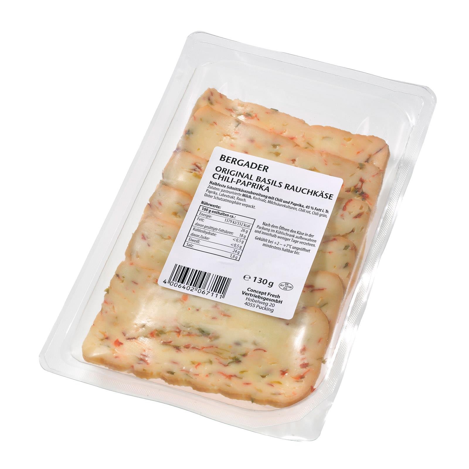 Bergader Basils Rauchkäse Chili-Paprika