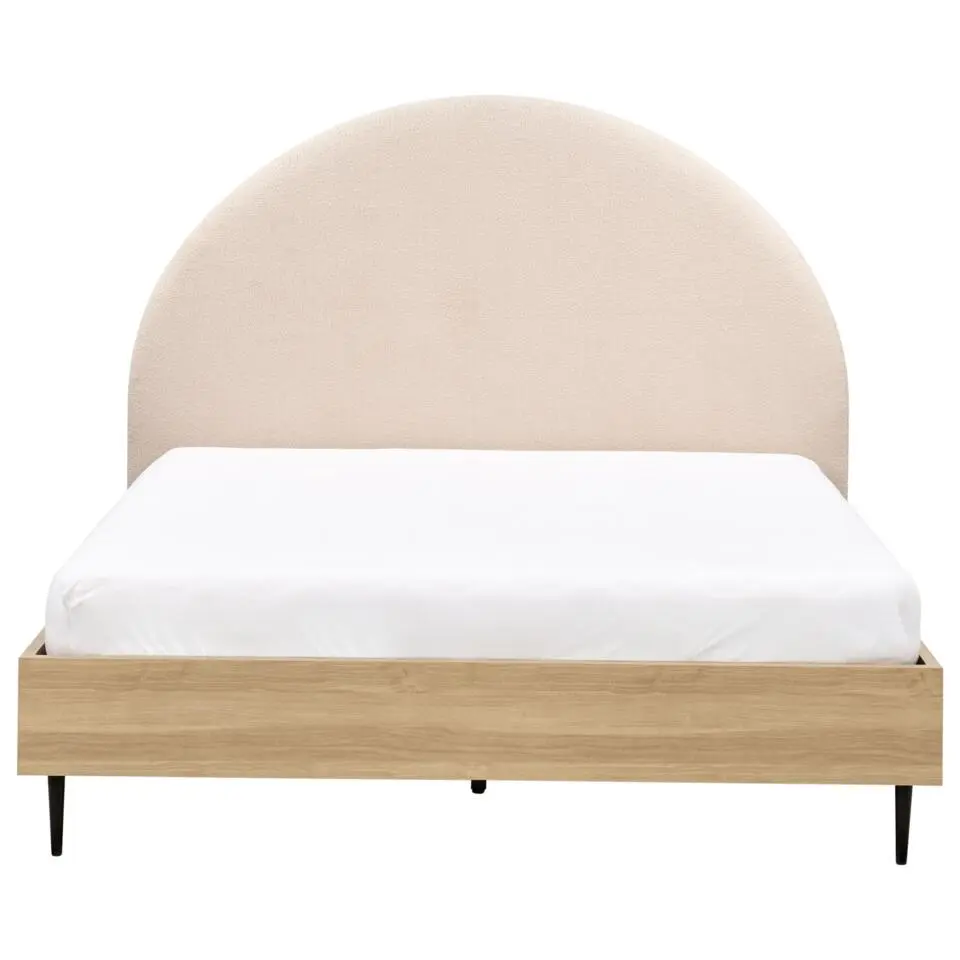 MILLAY - Bed - Beige - 140 x 200 cm - Bouclé