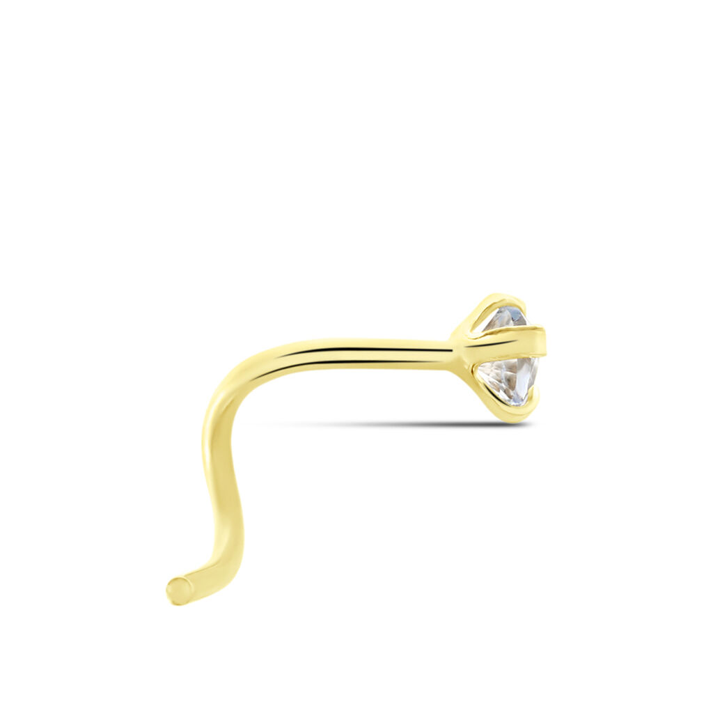 Piercing De Nez Or Jaune Oxyde De Zirconium