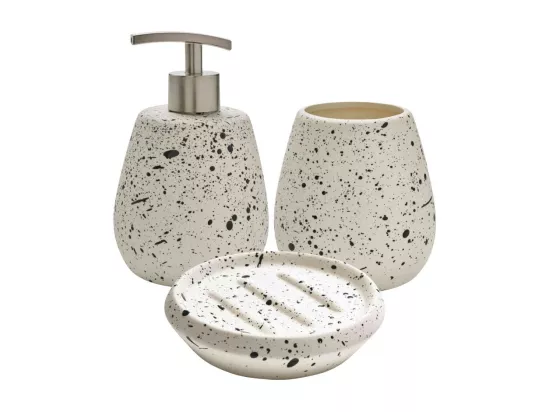 Set de salle de bain 3 pièces en céramique blanc