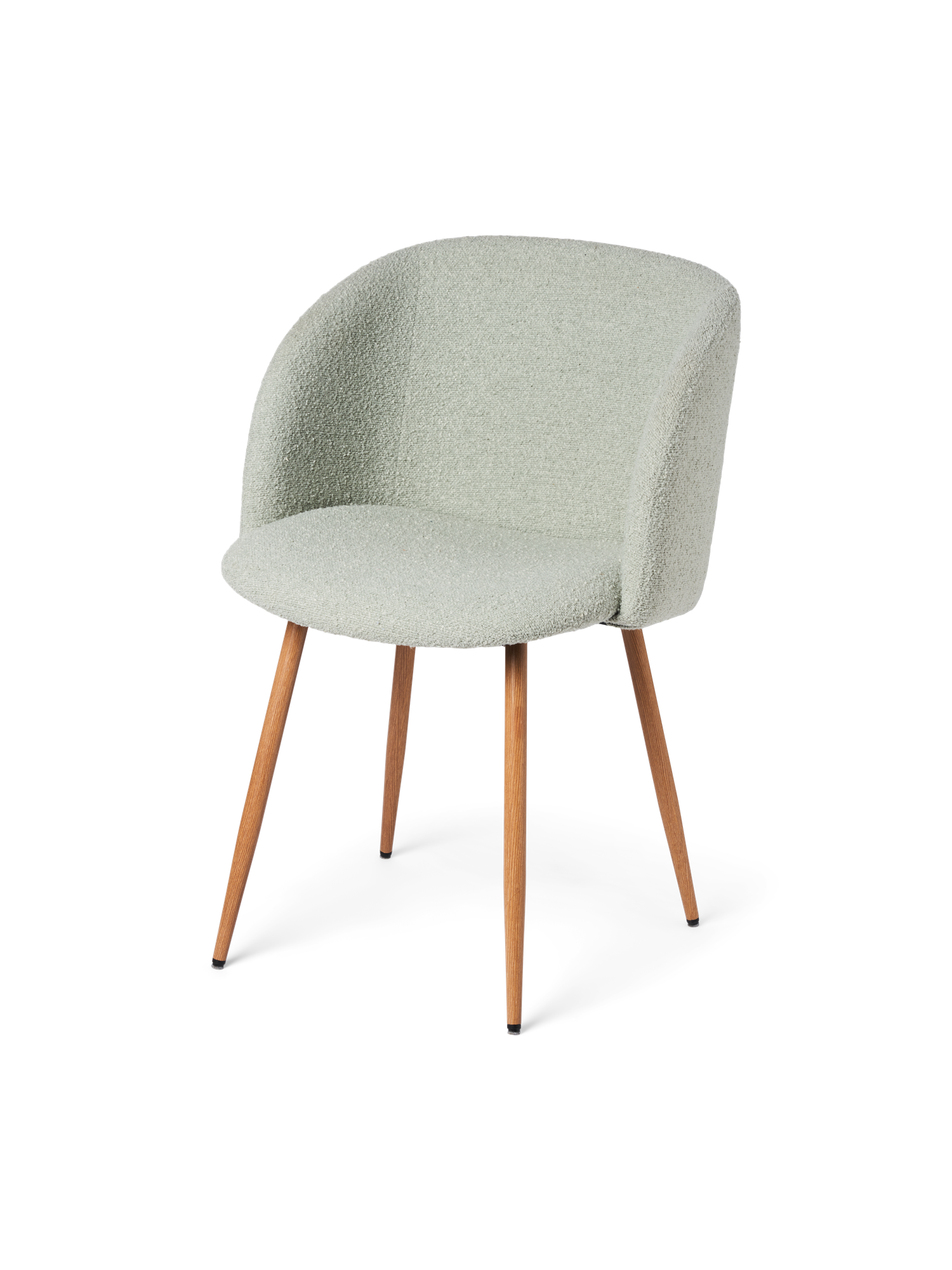 Stol i boucléstof | 81 x 56,5 x 54 cm. | Light Green