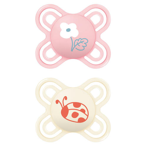 Lot de 2 sucettes Perfect naissance 0-2 mois Planet Love - Coloris aléatoire - MAM