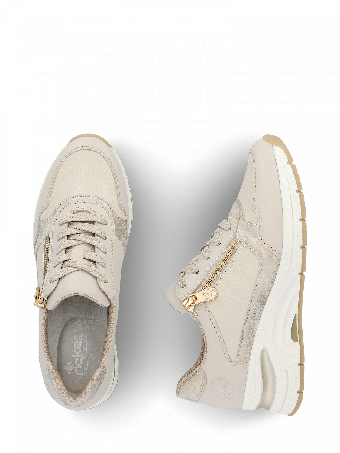 Rieker Reflect Leather Zip Sneaker