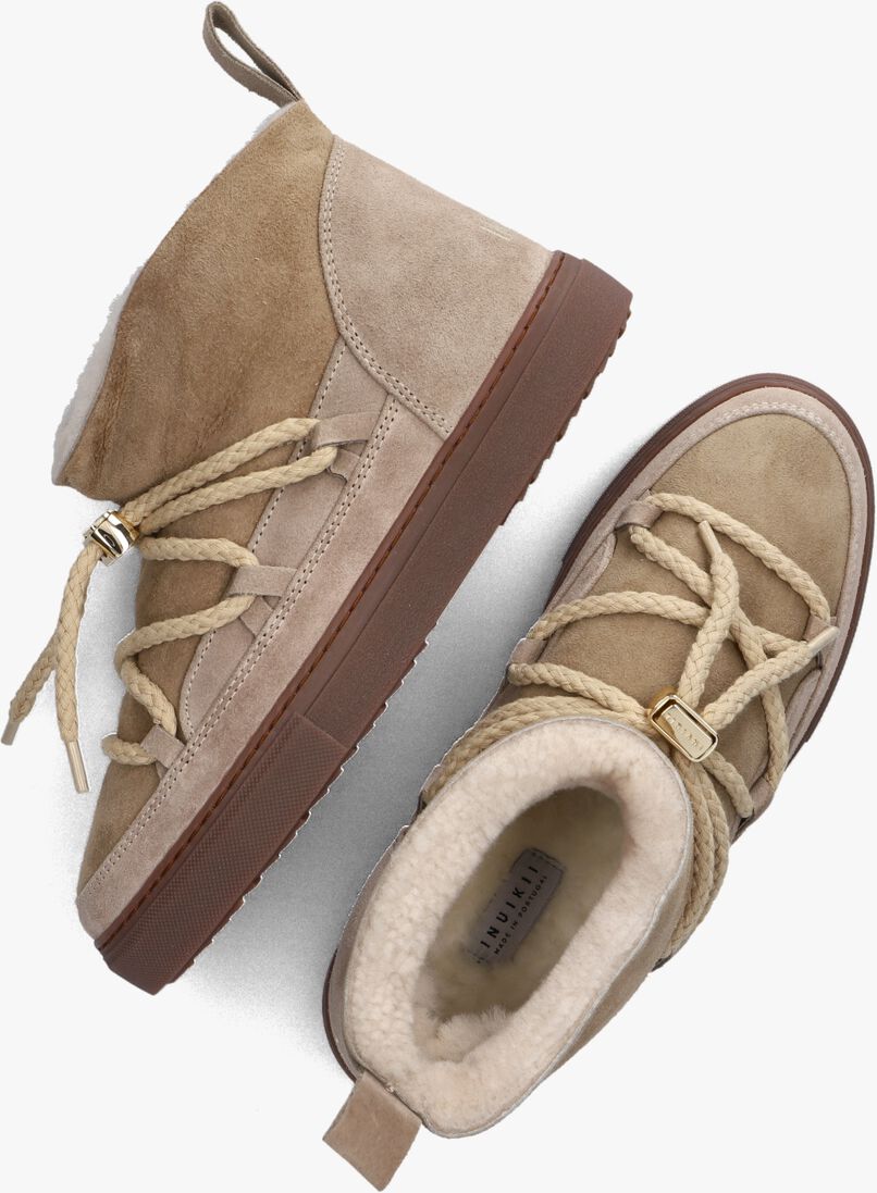 beige inuikii vachtlaarzen classic low