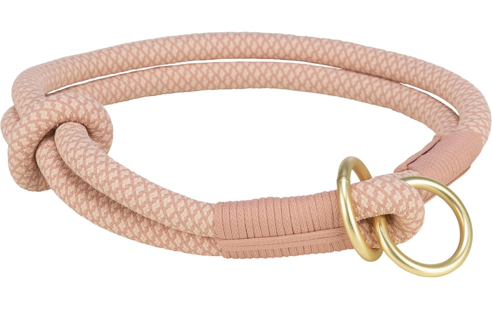 Soft Rope Zug-Stopp-Halsband M, 45 cm, Rosa/HellrosaHalsband aus Tau