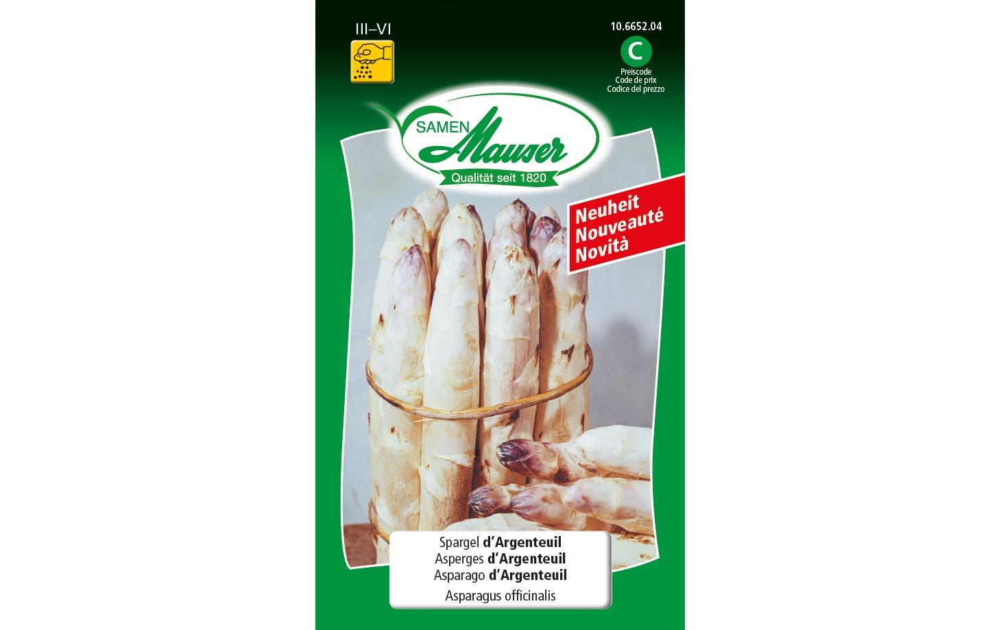 Samen Spargel d’ArgenteuilGemüsesamen