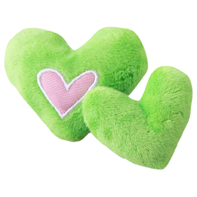 Rogz Katzenspielzeug Catnip Hearts 2Stk lime