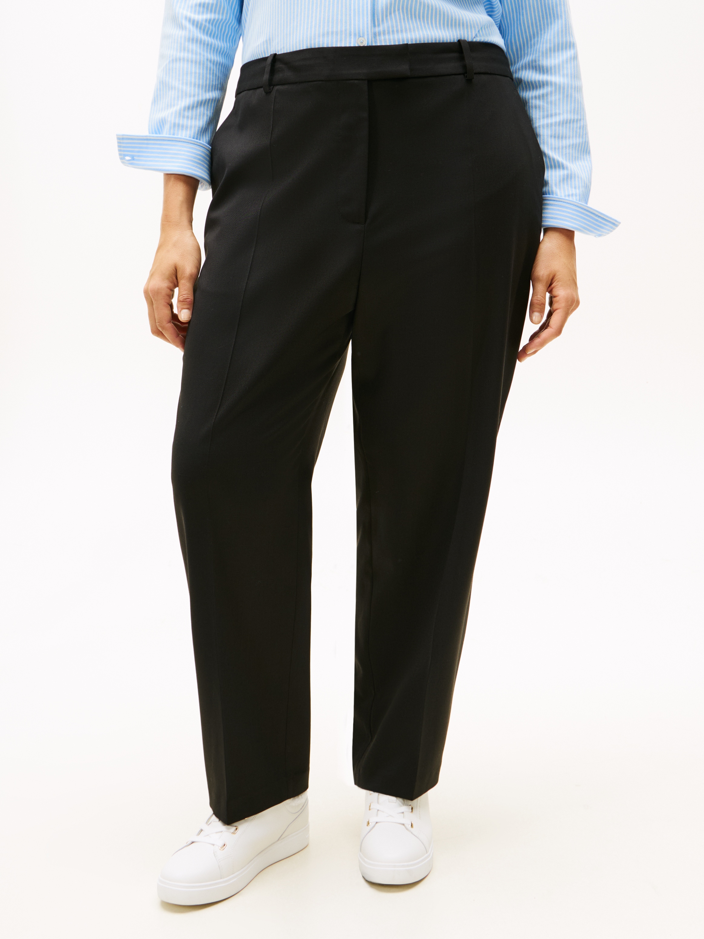 Tommy Hilfiger Curve Anzughose »CRV TIMELESS WOOL SLIM STRT PANT«  in grossen Grössen, mit Wolle