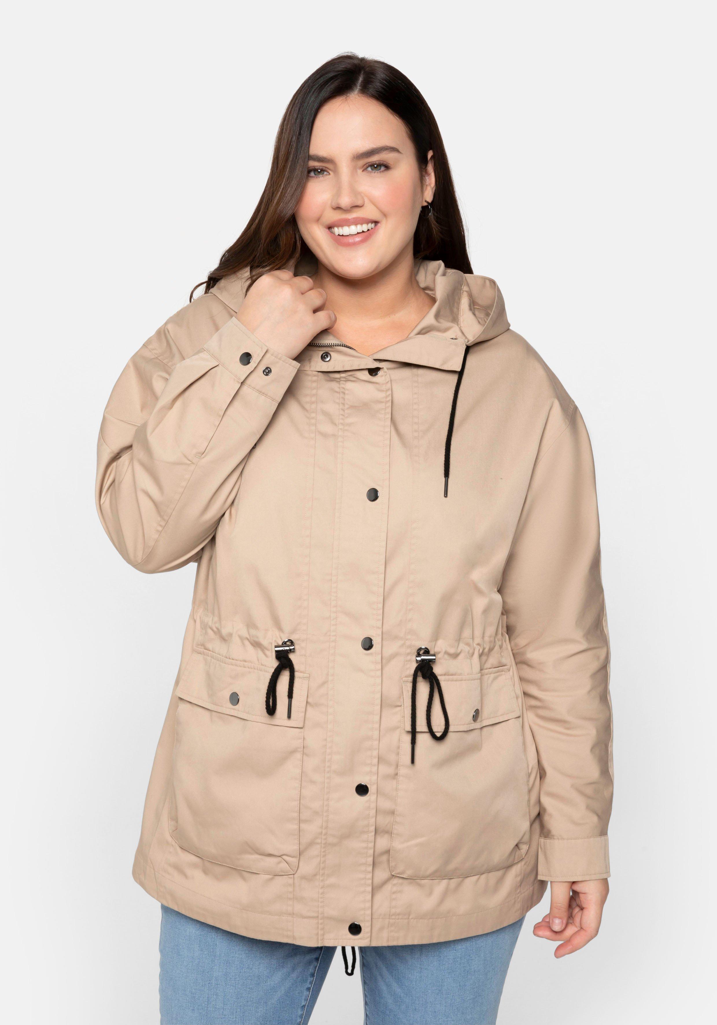 Leichte Kapuzen-Outdoorjacke, wasserabweisend