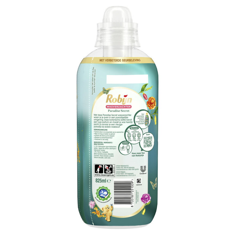 Robijn Intense Wasverzachter Paradise Secret 33 Wasbeurten825 ml