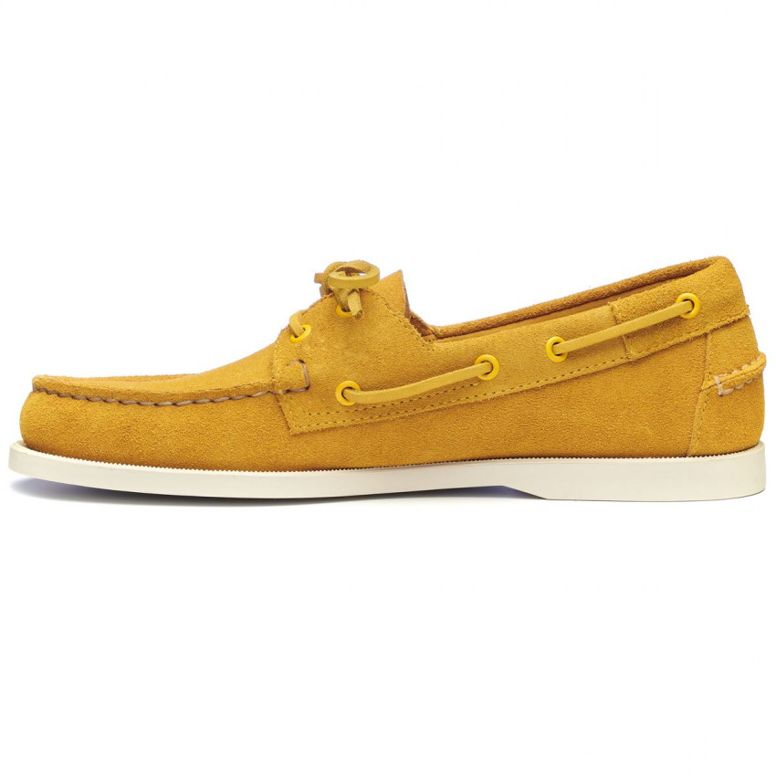 DOCKSIDES PORTLAND FLESH OUT  Yellow Mustard-Chaussures bateau pour homme en suede Portland