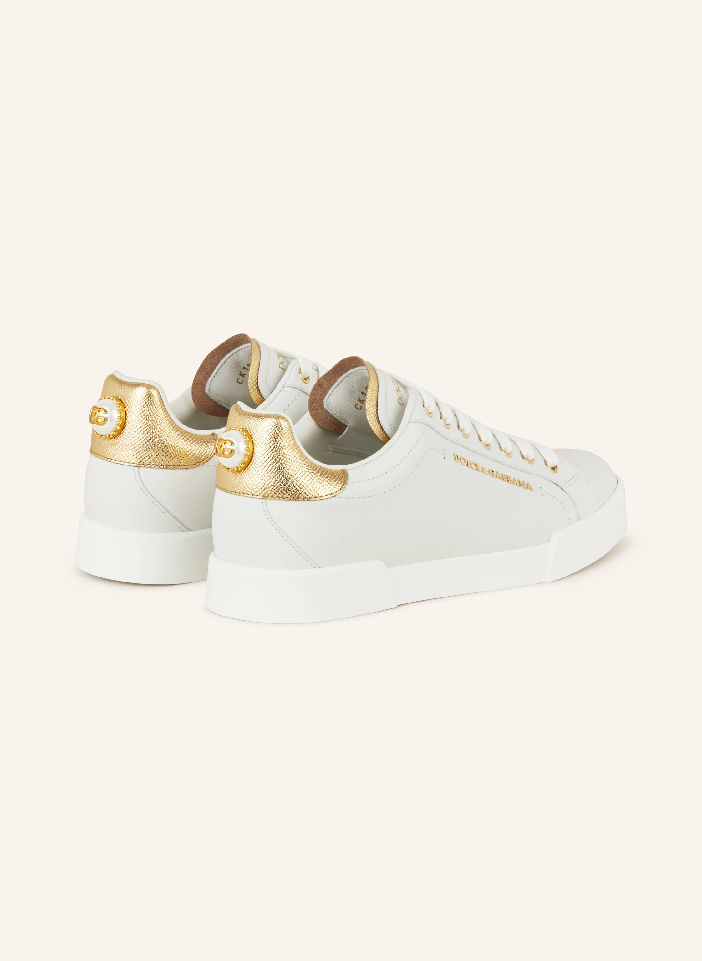 DOLCE & GABBANA Sneaker PORTOFINO mit Schmuckperle