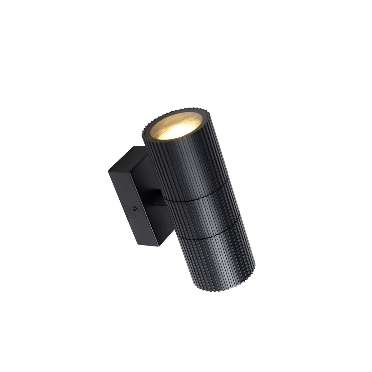 Industriële buiten wandlamp zwart 2-lichts IP44 - Vigo