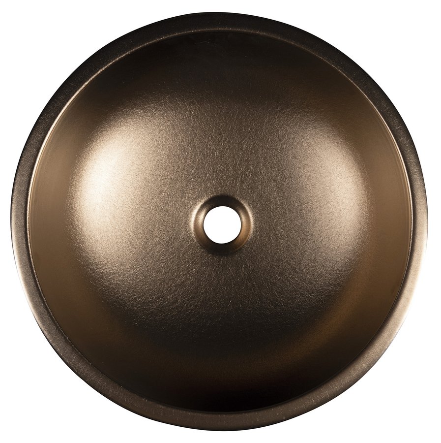 Sapho Priori waskom rond 40cm blauw-brons met decoratie