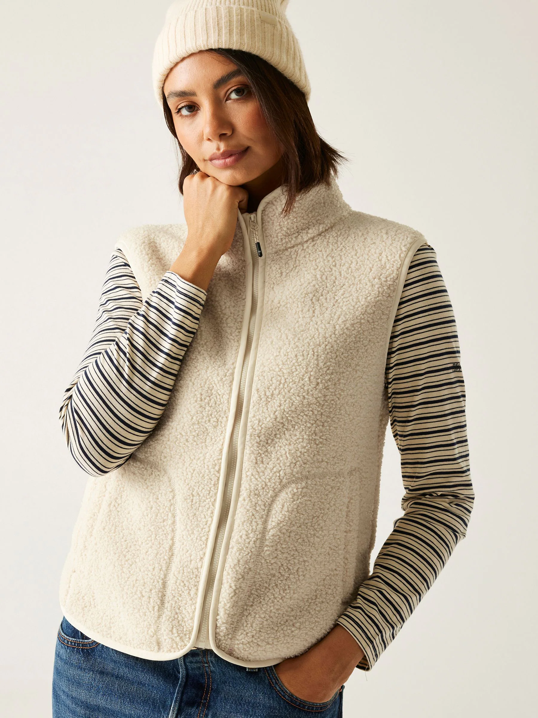 Crème - Regatta Frankie Borg Bodywarmer Fleece