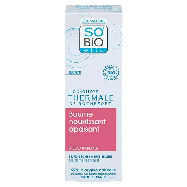 Bálsamo Orgânico Nutritivo e Suavizante So'Bio Étic Rochefort Thermal Water 50ml