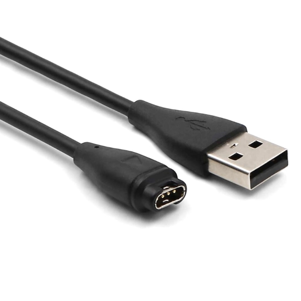 (1m) Garmin Epix USB A Fast Charging Ladekabel - Schwarz