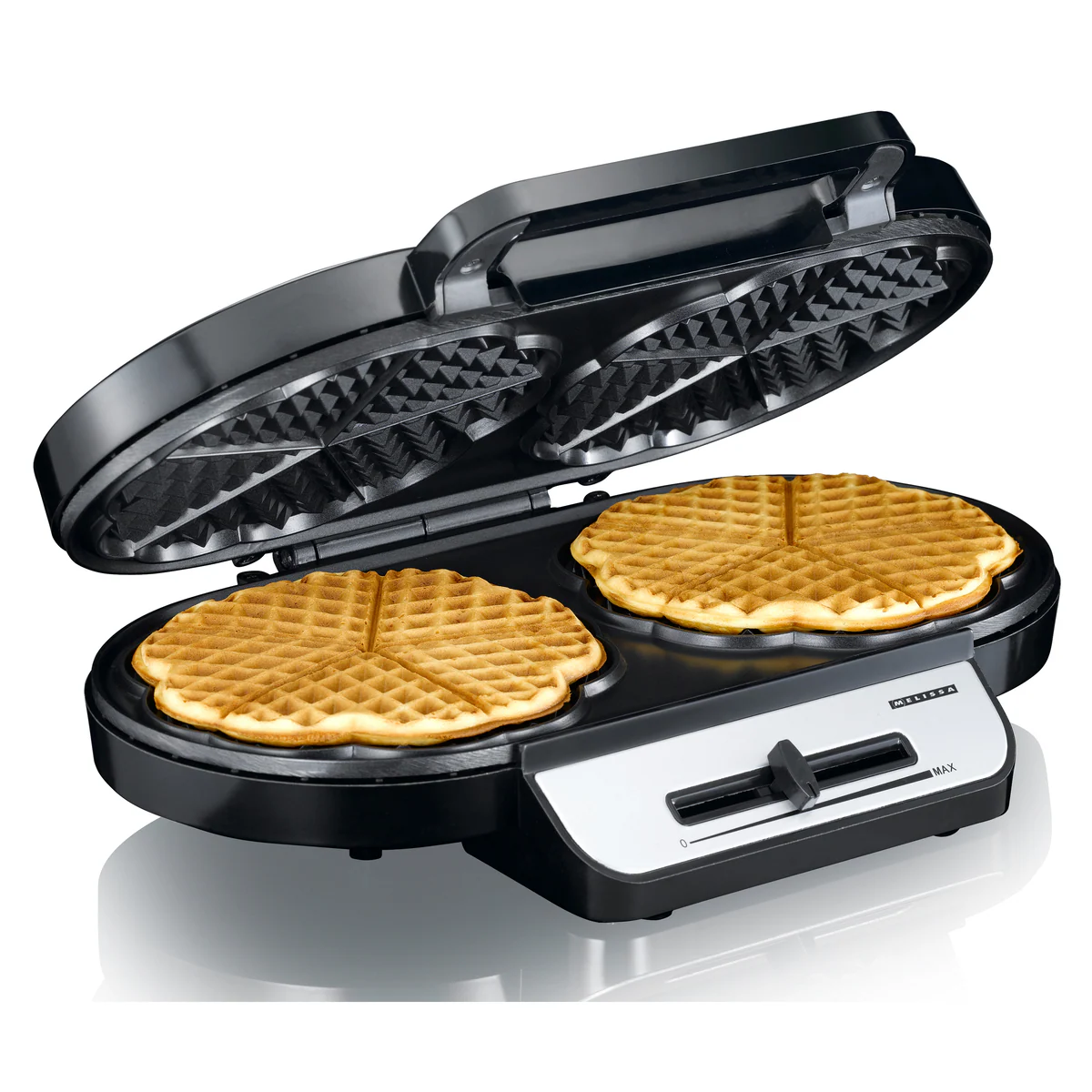 MELISSA 16250087 - Doppel-Waffeleisen 1200W, schwarz