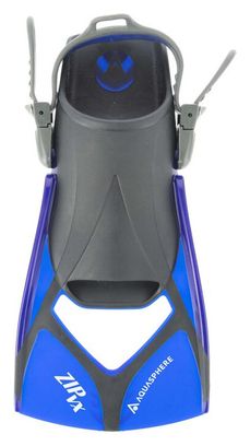 Paire de Palmes Aquasphere Zip VX Bleu