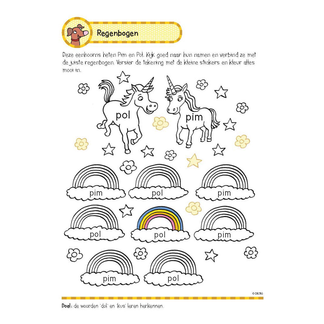 Oefenboek met Stickers - Eerste Leesspelletjes (5-6 jaar)