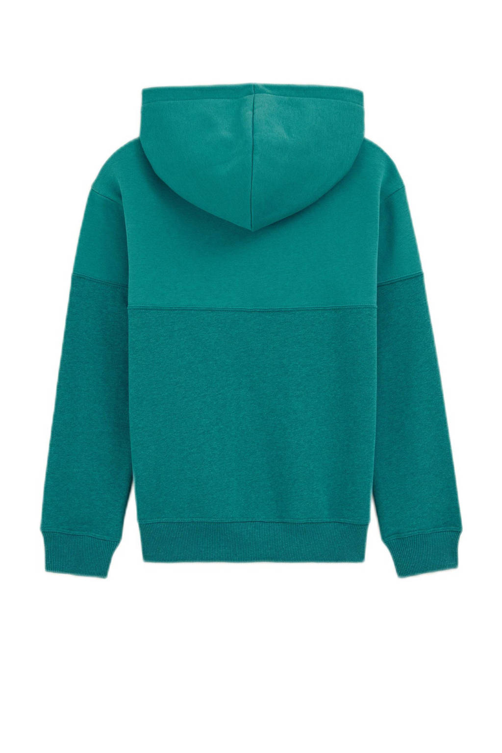 Salty Dog sweater met tekst petrol groen