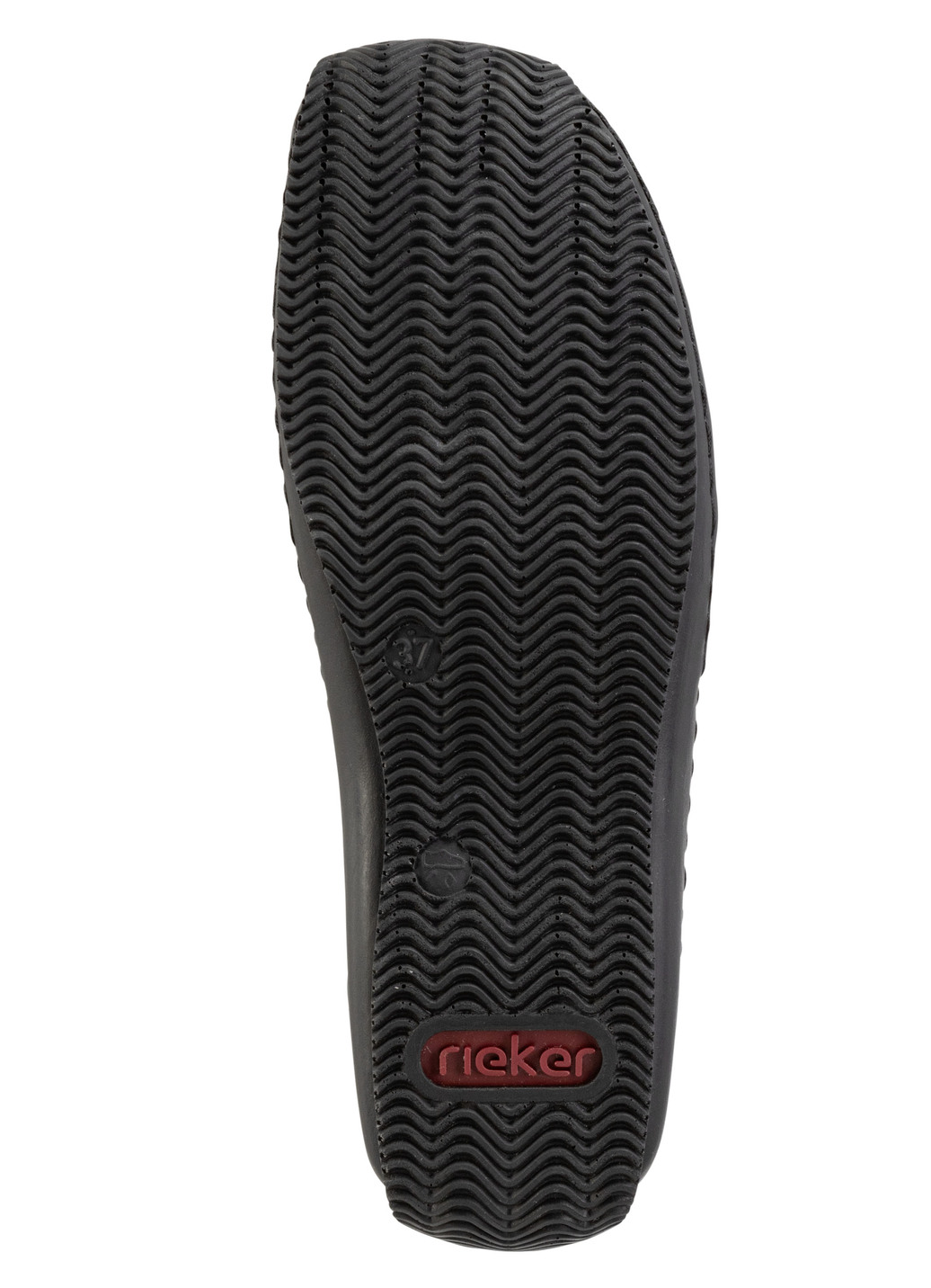 Rieker Slipper aus genarbtem Nappaleder und dehnbarem Textilmaterial