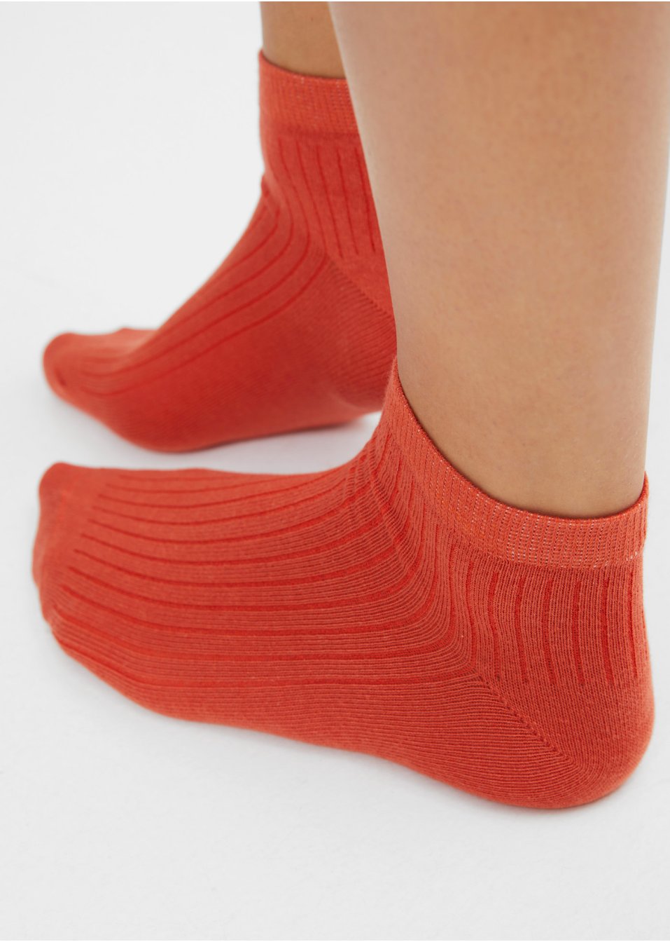 Lot de 10 paires de chaussettes courtes en structure côtelée avec coton