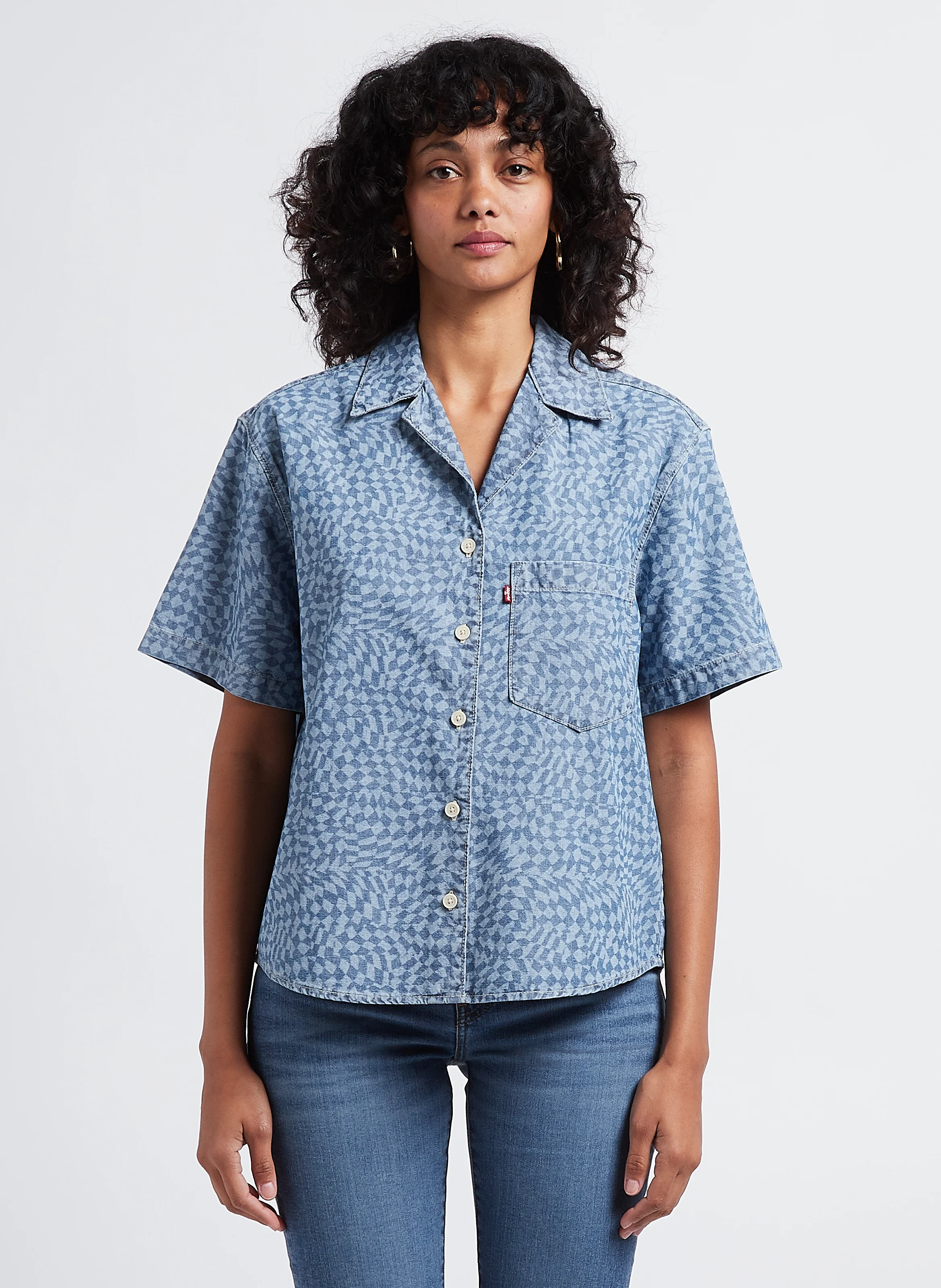 AIDEN SS SHIRT - Chemise col classique en jean | Multicolore