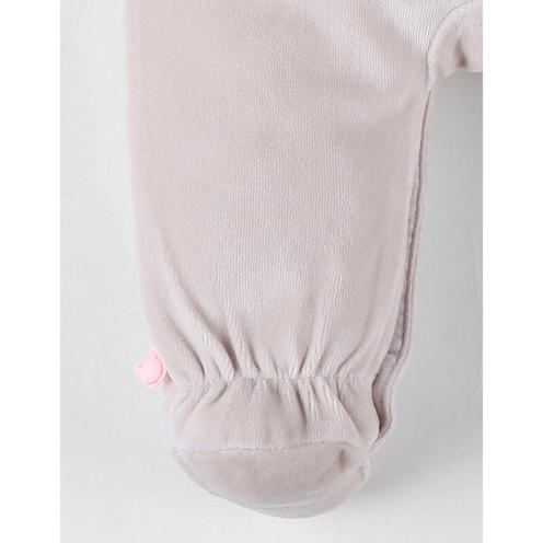 Pyjama dors bien velours beige Bali 6m Bali Moka et Snow - NOUKIE 'S
