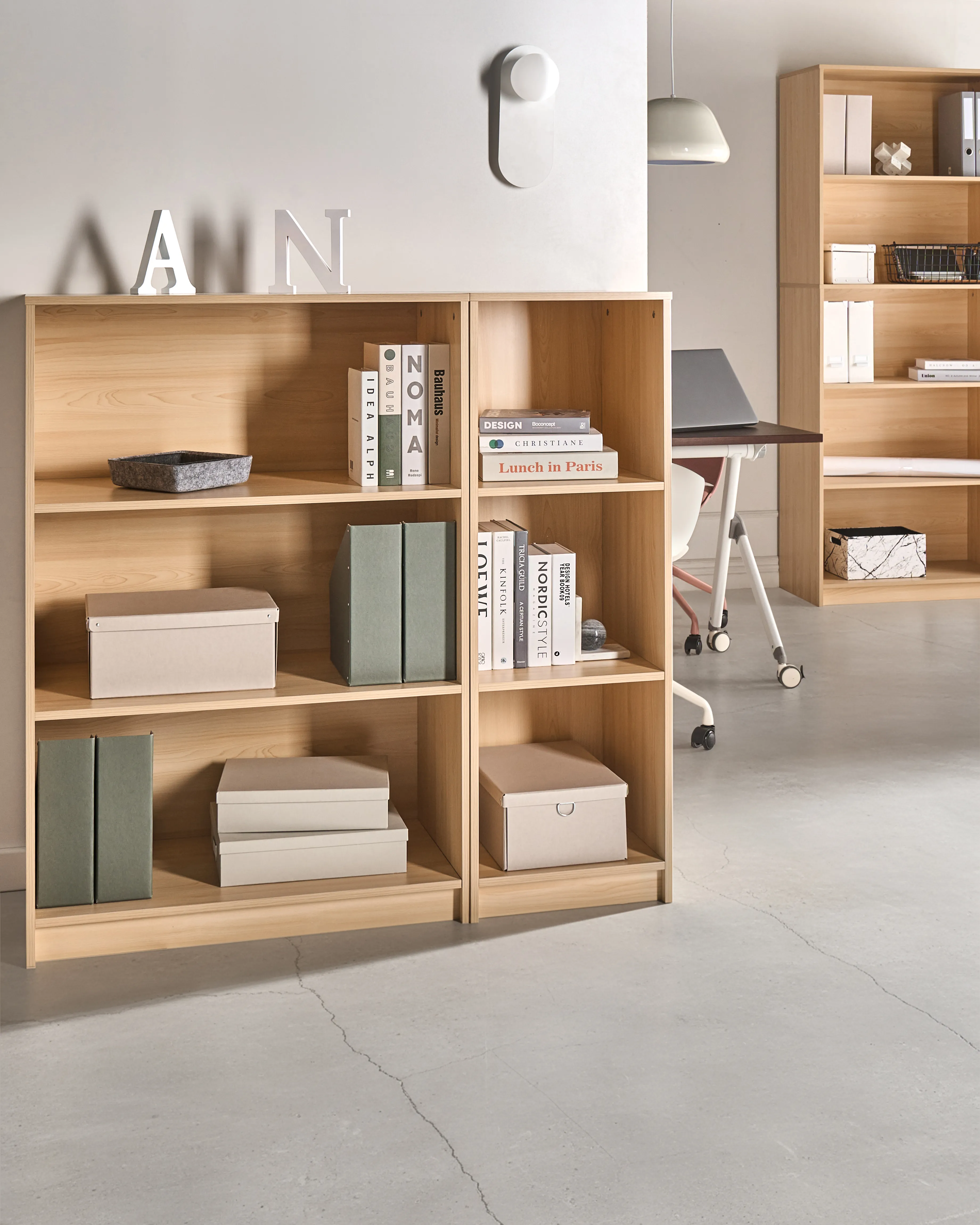 Boekenkast met 5 planken ZEHNA 197 cm Lichtbruin