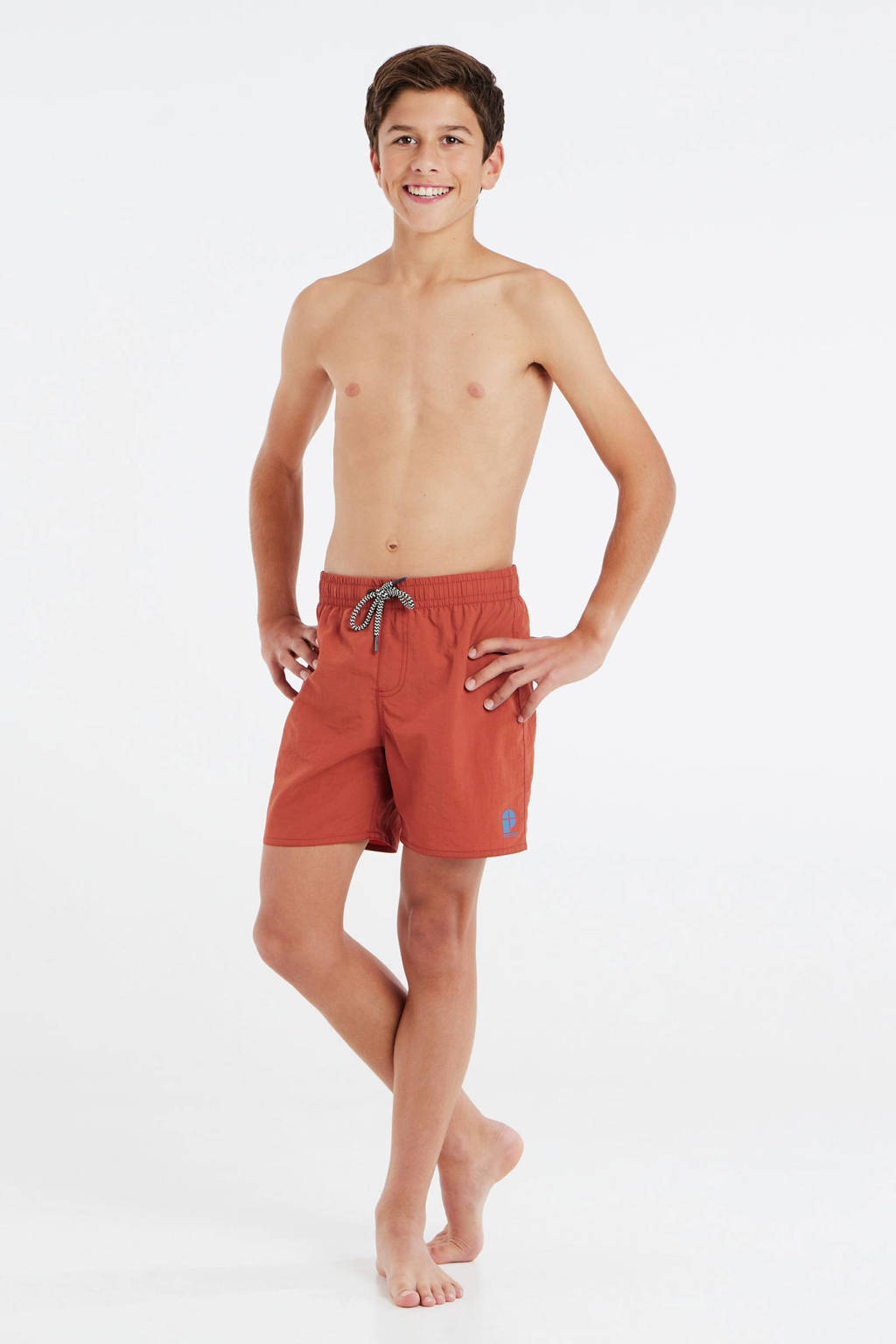 zwemshort CULTURE JR roodbruin