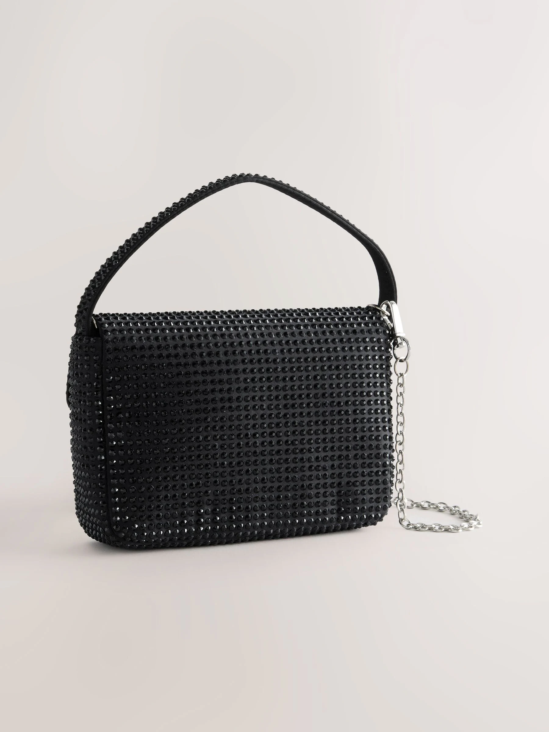 Zwart - Mini Sparkle Embellished Bag