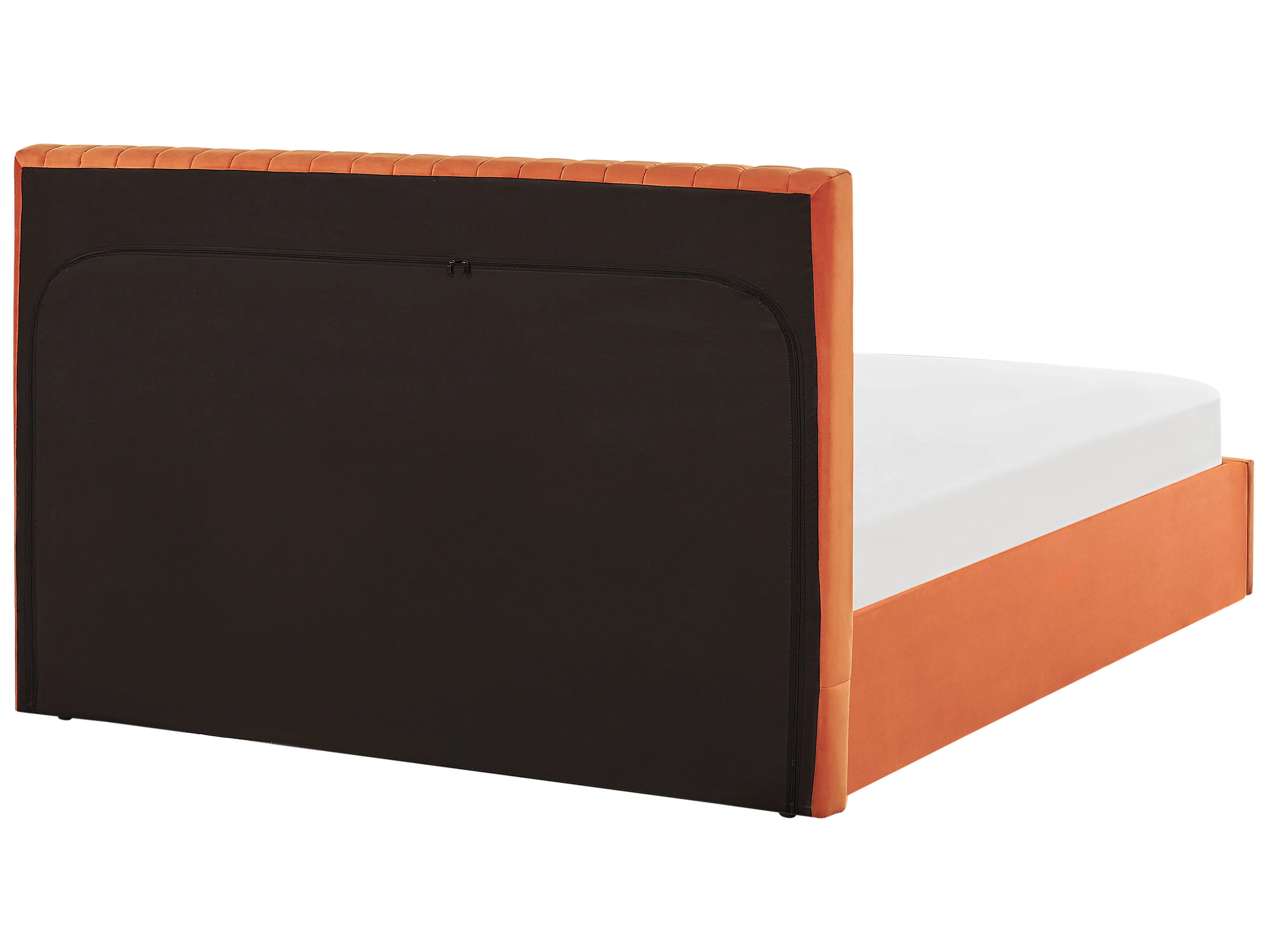 Bed met opbergruimte Fluweel VION 160 x 200 cm Oranje
